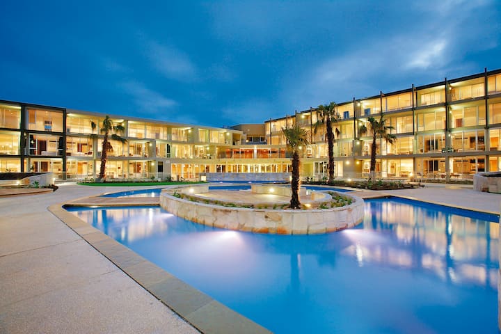Pool night image at the Wyndham Resort Torquay in Torquay, Other than US/Canada